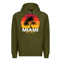 Army Green Miami Beach Premium Hoodie - Bettercallsaul