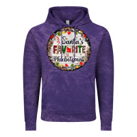 Cloud Purple christmas santas favorite phlebotomist light Vintage Hoodie - AdoDesignShop