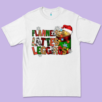 Flannels Lattes Premium Tee Designed By Zillion Design Studio