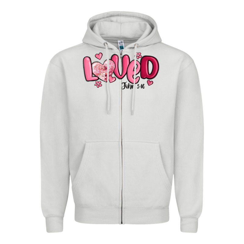 Valentine's Day Loved John 3 16 Zipper Hoodie by MaliasSmallBusiness | Teevron