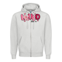 Dove Grey valentine's day loved john 3 16 Zipper Hoodie - MaliasSmallBusiness