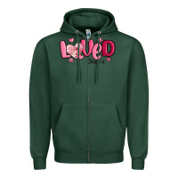 Sports Green valentine's day loved john 3 16 Zipper Hoodie - MaliasSmallBusiness