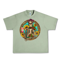 Oil Green western skeleton coffee sunflowers Urban Heavy Tee - Artiststas
