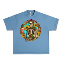 Pebble Blue western skeleton coffee sunflowers Urban Heavy Tee - Artiststas