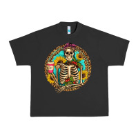 Pigment Black western skeleton coffee sunflowers Urban Heavy Tee - Artiststas