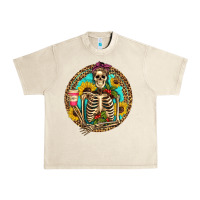 Sandshell western skeleton coffee sunflowers Urban Heavy Tee - Artiststas