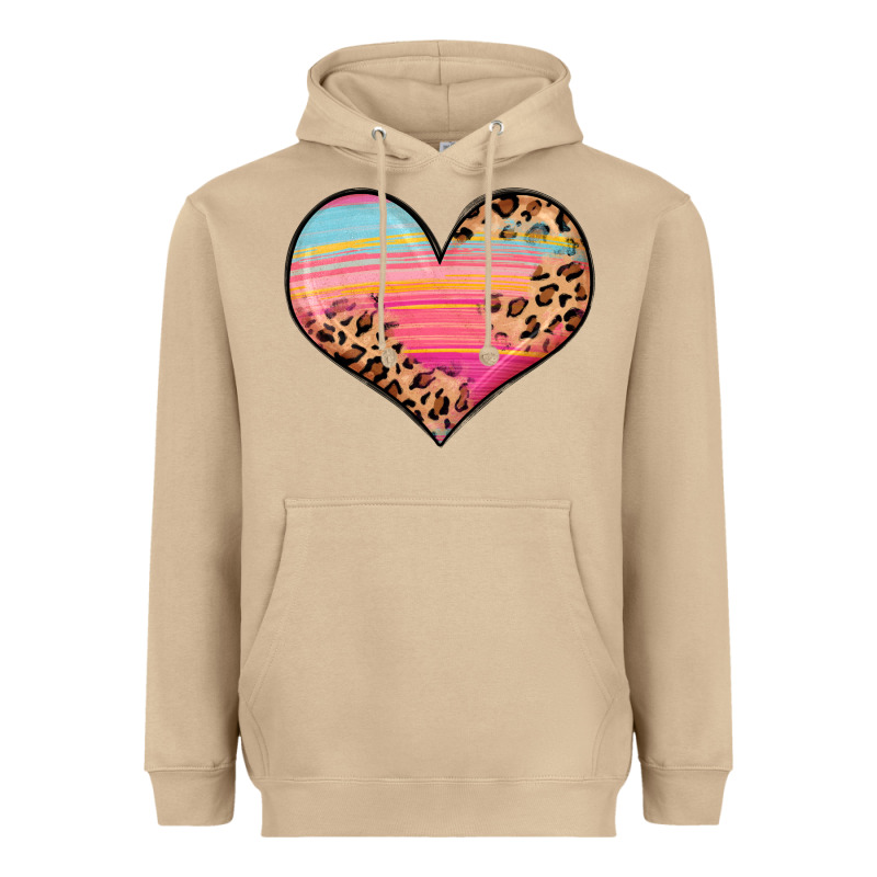 Valentine S Day Colorful Heart Heavyweight Hoodie by LillyAllenDesigns | Teevron