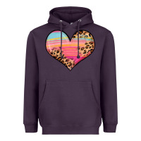 Plum valentine s day colorful heart Heavyweight Hoodie - LillyAllenDesigns