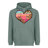 Sage valentine s day colorful heart Heavyweight Hoodie - LillyAllenDesigns
