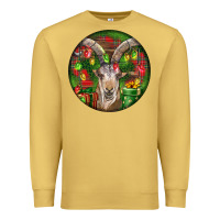Antique Gold Spanish Goat Christmas Ornament Premium Sweatshirt - LillyAllenDesigns