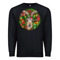 Black Spanish Goat Christmas Ornament Premium Sweatshirt - LillyAllenDesigns