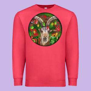 Spanish Goat Christmas Ornament Premium Sweatshirt Designed By Lillyallendesigns