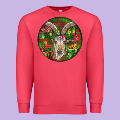 Spanish Goat Christmas Ornament Premium Sweatshirt Designed By Lillyallendesigns