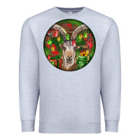 Heather Grey Spanish Goat Christmas Ornament Premium Sweatshirt - LillyAllenDesigns