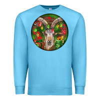 Ocean Blue Spanish Goat Christmas Ornament Premium Sweatshirt - LillyAllenDesigns