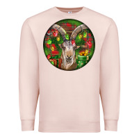 Pale Pink Spanish Goat Christmas Ornament Premium Sweatshirt - LillyAllenDesigns