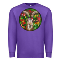 Purple Spanish Goat Christmas Ornament Premium Sweatshirt - LillyAllenDesigns