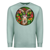 Seafoam Spanish Goat Christmas Ornament Premium Sweatshirt - LillyAllenDesigns