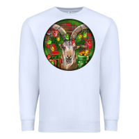 White Spanish Goat Christmas Ornament Premium Sweatshirt - LillyAllenDesigns