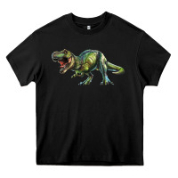 Black t rex dinosaur Heavy Core Tee - RanaPortraitStore