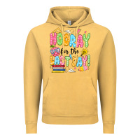 Vintage Mustard hooray for the last day black Vintage Hoodie - JahusDesignShop