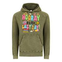 Vintage Olive hooray for the last day black Vintage Hoodie - JahusDesignShop