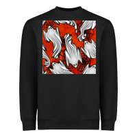 Black flying ghosts seamless pattern Heavyweight Sweatshirt - BundleAndBundleShop