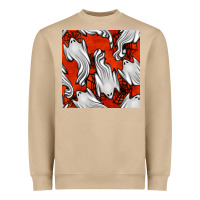 Mushroom flying ghosts seamless pattern Heavyweight Sweatshirt - BundleAndBundleShop