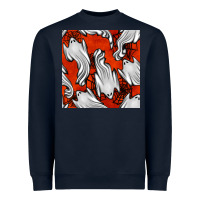 Navy flying ghosts seamless pattern Heavyweight Sweatshirt - BundleAndBundleShop
