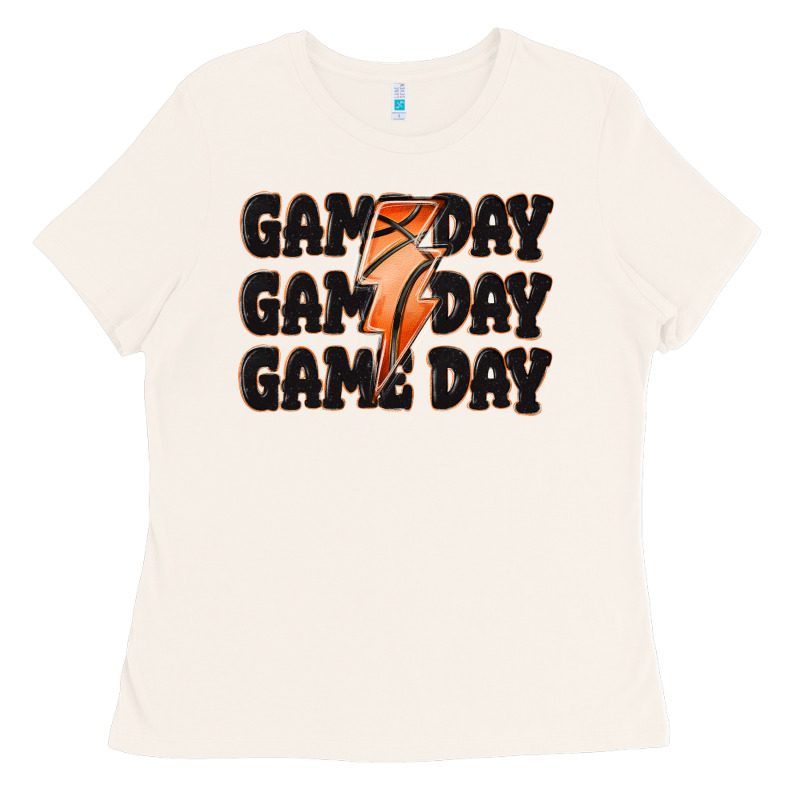 Game Day Game Day Game Day Basketball Ladies Tee by MaliasSmallBusiness | Teevron