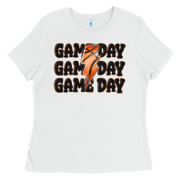 White game day game day game day basketball Ladies Tee - MaliasSmallBusiness