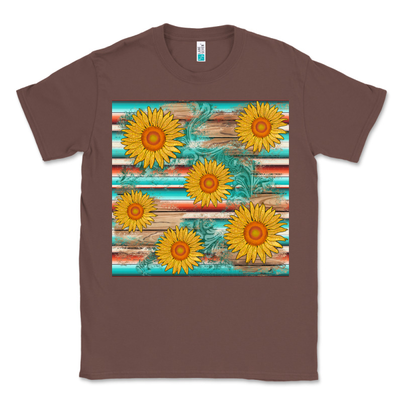 Sunflower Wood Serape  Leather Seamless Classic Tee by AdoDesignShop | Teevron