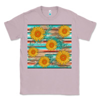 Lilac sunflower wood serape  leather seamless Classic Tee - AdoDesignShop