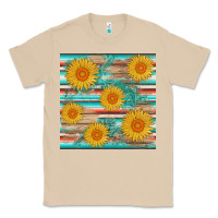 Mushroom sunflower wood serape  leather seamless Classic Tee - AdoDesignShop