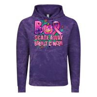 Cloud Purple halloween boo with cancer ribbon breast cancer sca Vintage Hoodie - AdoDesignShop