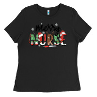 Black merry nurse Ladies Tee - MaliasSmallBusiness