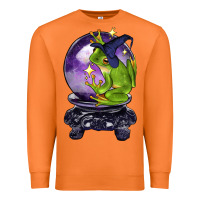 Carrot Halloween Frog With Crystal Ball Premium Sweatshirt - LillyAllenDesigns