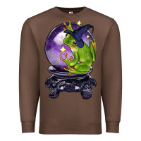 Chestnut Halloween Frog With Crystal Ball Premium Sweatshirt - LillyAllenDesigns