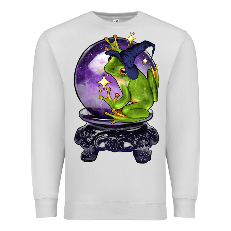 Halloween Frog With Crystal Ball Premium Sweatshirt by LillyAllenDesigns | Teevron