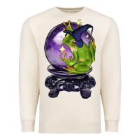 Sandshell Halloween Frog With Crystal Ball Premium Sweatshirt - LillyAllenDesigns