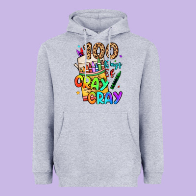 100 Days Of Cray Cray Heavyweight Hoodie Designed By Lillyallendesigns
