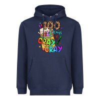 Navy 100 days of cray cray Heavyweight Hoodie - LillyAllenDesigns