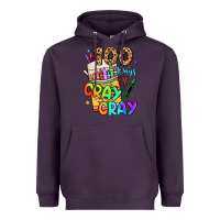 Plum 100 days of cray cray Heavyweight Hoodie - LillyAllenDesigns