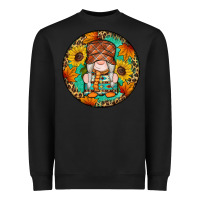 Black fall gnomes round earrings 2 Heavyweight Sweatshirt - Artiststas