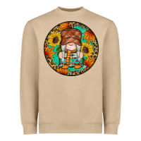Fall Gnomes Round Earrings 2 Heavyweight Sweatshirt | Teevron