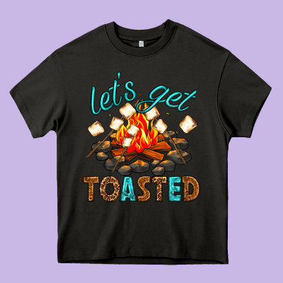 Lets Get Toasted Heavy Core Tee Designed By Texasbilliewilder