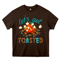 Chocolate Brown lets get toasted Heavy Core Tee - texasbilliewilder