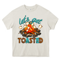 Cream lets get toasted Heavy Core Tee - texasbilliewilder