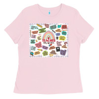 Bubblegum Pink teacher daily affirmations Ladies Tee - MaliasSmallBusiness