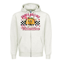 Oatmeal Heather tacos are my valentine Zipper Hoodie - MaliasSmallBusiness